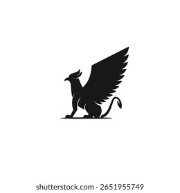 Griffin bird logo icon flat vector design