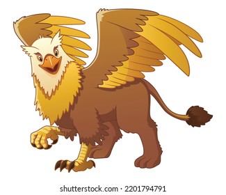 Griffin Cartoon - Mythology Illustration