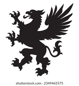 Griffin Coat of Arms Emblem, vector illustration