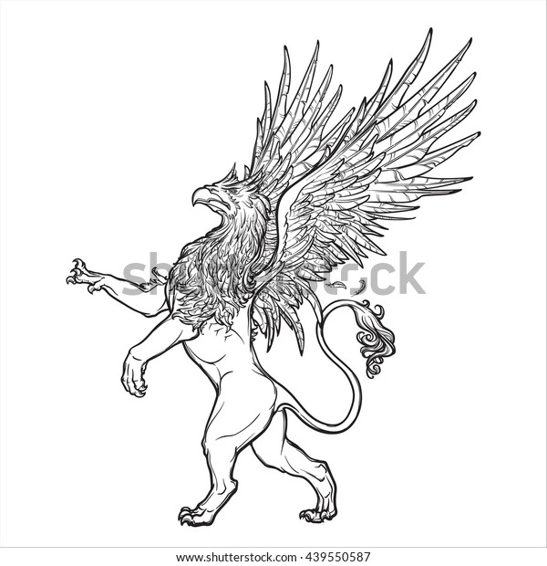 Griffin Griffon Gryphon Legendary Creature Greek Stock Vector (Royalty ...