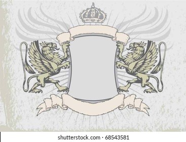 Griffin heraldry shield