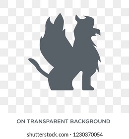 Griffin icon. Trendy flat vector Griffin icon on transparent background from Fairy Tale collection. 