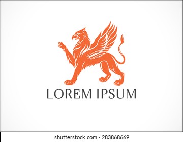 Griffin icon. Vector logo design template