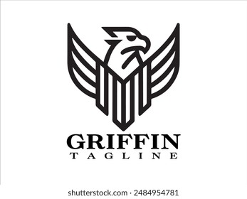 Icono de diseño de logotipo de Griffin Símbolo Plantilla de Vector