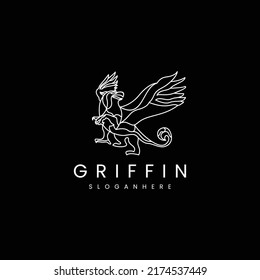 Griffin logo design icon template
