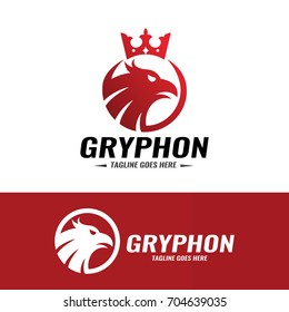 Griffin logo design template. Vector illustration