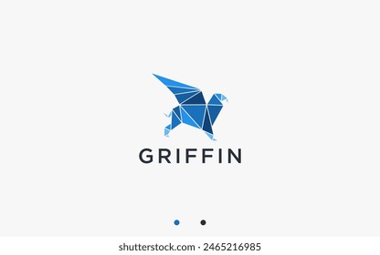 griffin logo design vector silhouette illustration