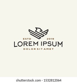 griffin logo mythical elegant luxury vintage hipster label illustration vector