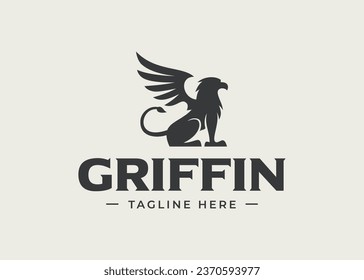 ilustración de icono del vector del logotipo de griffin