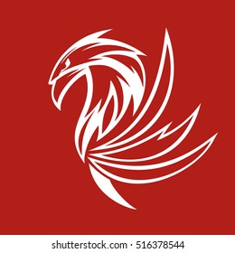 Griffin Logo Vector on Red Background