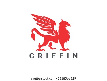 logotipo de griffin, griffin, alas, alas de león, logotipo del vector griffin, Griffin, fantasía