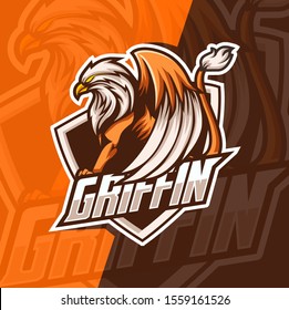 griffin mascot esport logo design