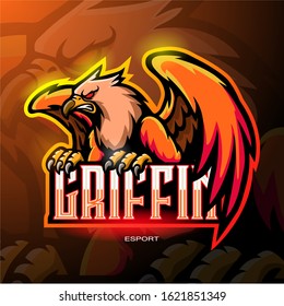 Griffin mascot. esport logo design