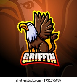 Griffin mascot esport logo design