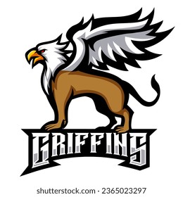 griffin mascot esport logo design