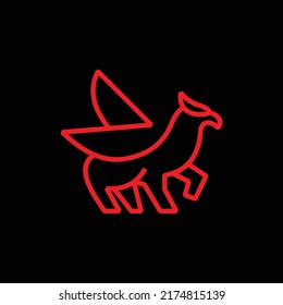 Griffin Myth Line Logo Design
