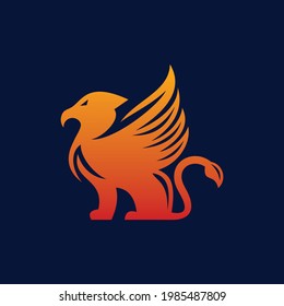 Griffin Mythical Vector Logo Design