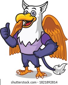 Griffin Mythology Creature Cartoon Mascot