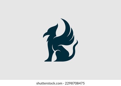 Griffin mythology logo design template