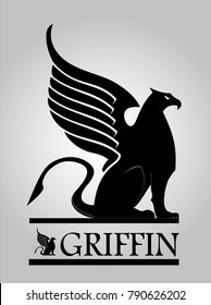 griffin on grey background.