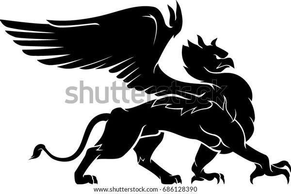 Griffin Pride Silhouette Stock Vector (Royalty Free) 686128390 ...