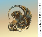 Griffin profile portrait vector symbol