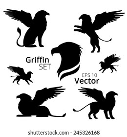 Griffin Set, Vector, Eps 10