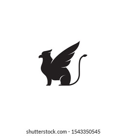 griffin silhouette logo template illustration