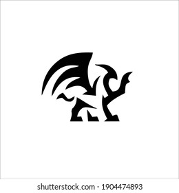 Griffin Symbol Logo. Tattoo Design. Vector Illustration.