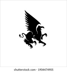 Griffin Symbol Logo. Tattoo Design. Vector Illustration.