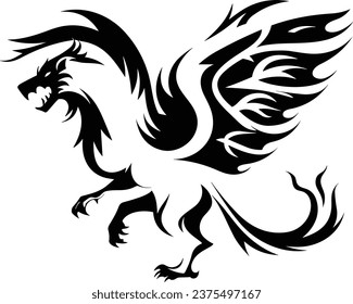 griffin vector illustration for logos, tattoos, stickers, t-shirt designs, hats