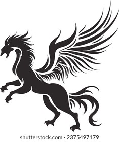 griffin vector illustration for logos, tattoos, stickers, t-shirt designs, hats