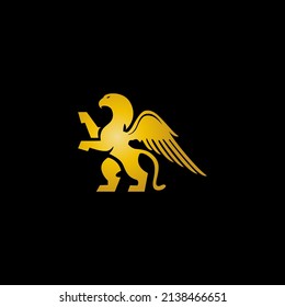 griffin vector illustration for a symbol or logo icon. griffin gold logo