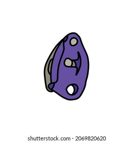 grigri climbing doodle icon, vector illustration