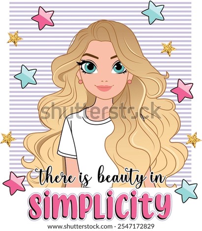 GRIL CUTE BEAUTY SIMPLICITY LOVE STAR