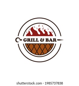 grill and bar logo design