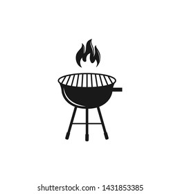 Grill Barbecue Bar Icon Logo Vector