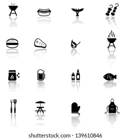 Grill, barbecue, bbq icons set