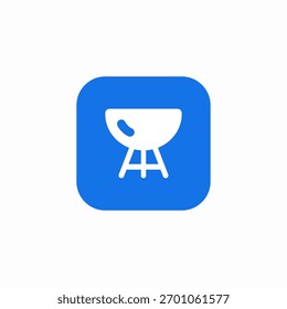 Vector de signo de icono de barbacoa de parrilla