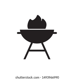 grill, barbecue icon- vector illustration