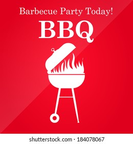 Grill or barbecue icon vector template. Eps 10