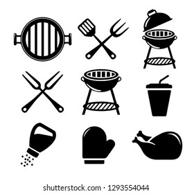 Grill And Barbecue Icons