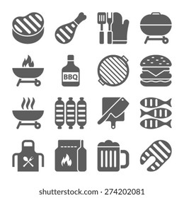 Grill Or Barbecue Icons