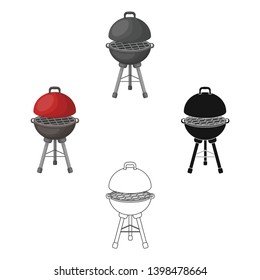 Grill for barbecue.BBQ single icon in cartoon,black style vector symbol stock illustration web.