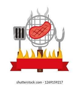 grill barbecue steak fork spatula