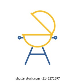 Grill barbeque cookout vector icon. Graph symbol for cooking web site and apps design, logo, app, UI