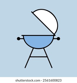 Grill barbeque cookout vector isolated icon. Graph symbol for cooking web site and apps design, logo, app, UI