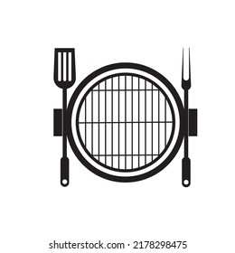 Grill barbeque icon logo free vector design