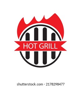 Grill barbeque icon logo free vector design