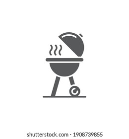 Grill bbq black line icon, outline vector sign. Linear style pictogram isolated on white. Symbol logo illustration